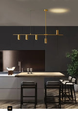 Aisilan led chandelier modern all copper dining room light luxury bar Nordic home  spot pendant lamp