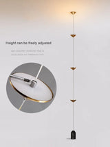 Luxury Gold Time Hourglass Floor Lamp & Pendant Light - Minimalist Neutral LED Ambient Light Fixture for Living Room Sofa & Bedside
