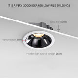 DC24V Constant Pressure Recessed LED Spotlight 5W 7W 9W 15W Round Ra93 Downlight for Tuya Zigbee BLE DALI DT8 Matter KNX System