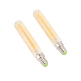 2Pcs E14 LED Tubular Light Bulbs - 4W 2300K Warm Amber T20x120 Filament Lamp