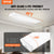 4FT/8FT LED Wraparound Light 4500/5500/10000 LM Flush Mount LED Shop Light 3000K-6500K Daylight Ceiling Lighting Fixtures