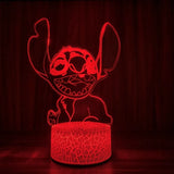 3D Illusion Stitch Night Light with Remote Control and Smart Touch Room Decor Lamp Birthday Valentine's Day Christmas Gifts