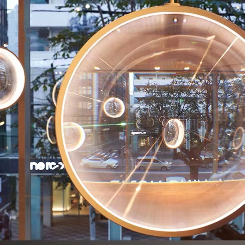 Pendant light LED Round clear glass light fixture Hotel Hall Living room lamp Restaurant designer pendent light