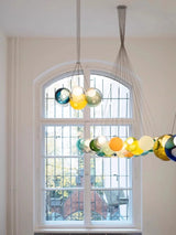 Italian Designer Glass Ball Pendant Light Dimmable Home Decoration Dining Room Pendant Lamp Round Large Stairwell Light Fixture