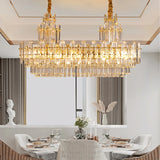 LED Luxury Light Fixture Lustre Crystal Ceiling Chandeliers Hanging Lamps Modern Decor High-end Home Appliance for Dining Room