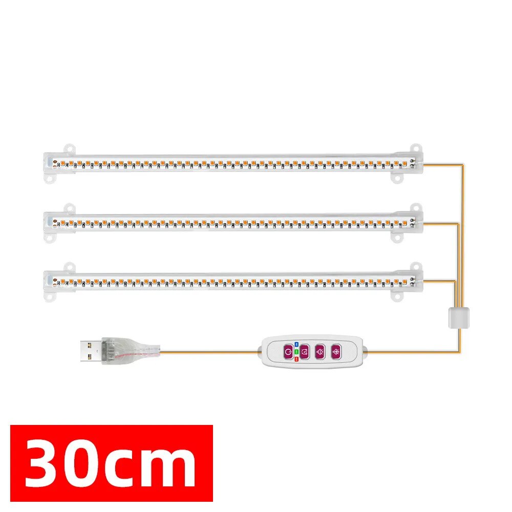 Grow Light Strips Bar for Indoor Plants 42-288 LEDs Sunlight Full Spectrum Plant Lamp with Auto On/Off Timer Dimmable