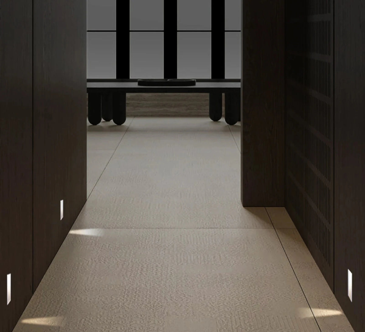 LED Recessed Trimless Step Light Indoor Skirting Wall Light Rectangle Invisible Stair Light for Hallway Bedroom Stairway