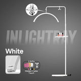 2027 New Free Logo L80 LED Lash Light Half-Moon Beauty Floor Lamp for Eyelash Extensions Hidden Cable Touch Salon Nail Tattoo