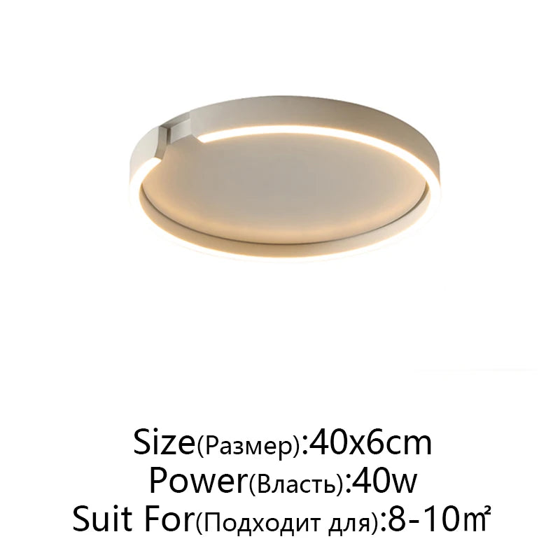 Rose Gold LED Ceiling Light - Modern Circular Dimmable Flush Mount Lamp