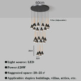 Modern Chandeliers For Staircase Living Room Pendant Lights LED  Lamp Villa Exhibition Hall Loft Long Hanging Lamp Light Fixture