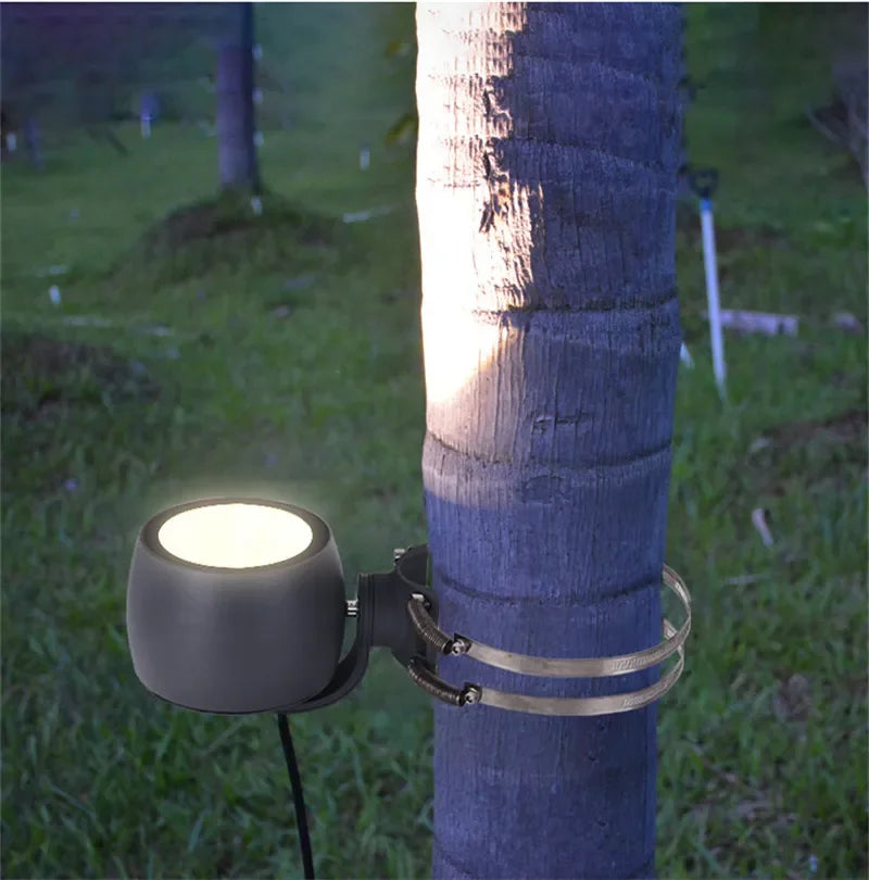 IP68 COB Tree 10W 20W 30W  Light Garden Landscape Holding Column Light Free Adjustable Floodlight Gazebo Patio Lights