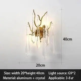 Light Luxury Crystal Chandelier Postmodern Minimalist Living Room Tree Branch Lamp Artistic Dining Room Pendant Lamp