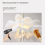 Nordic Ostrich Girl Ins Feather Art Living Room Chandelier Bedroom Indoor Hanging Lamp Pendant Lights Home Decor Ceiling Lamps