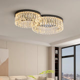 Modern Round Crystal Ceiling Light for Living Room Dining Room Bedroom Study Gold Minimalist LED Indoor Decor Ceiling Lamp