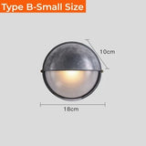 Vintage Outdoor Wall Lamp E27 Industrial Wall Lights IP65 Waterproof Glass Ceiling Sconce Bathroom Garden Exterior Wall Lighting