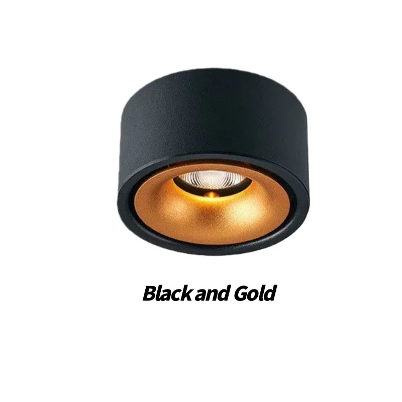 Circular dimmable LED surface mounted spotlight COB non opening ceiling light 9W/12W/15W/18W living room surface mounted tube li