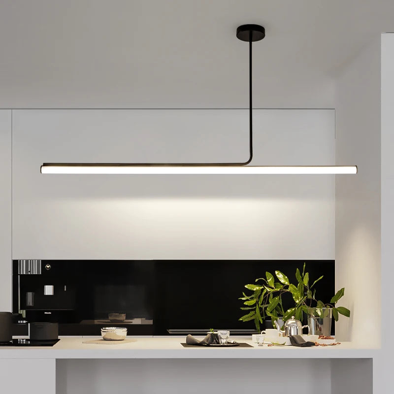 Modern Minimalist Line Led Chandeliers Lamp for Living Room Dining Room Bedroom Pendant Lights Tube Kitchen Room Decor Lighting
