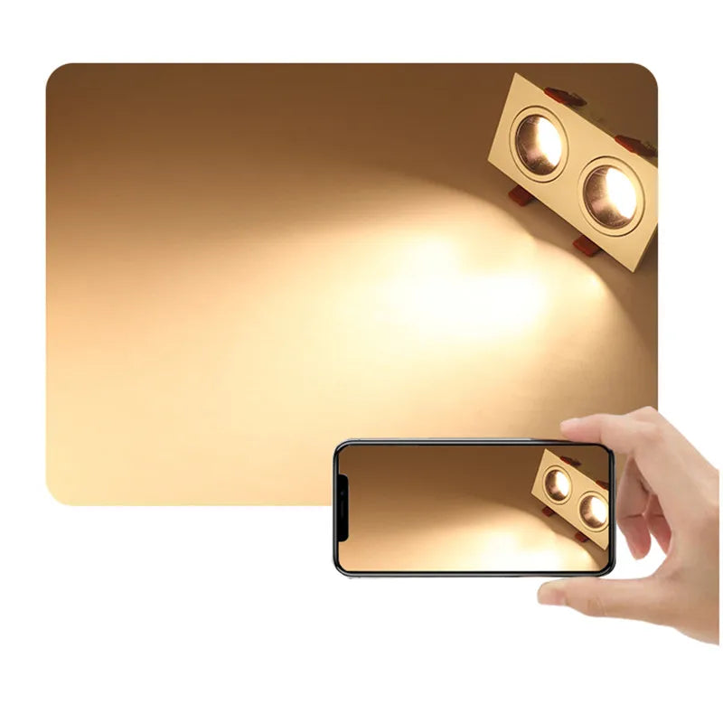 Recessed LED Ceiling Lamp 24W 10W Single/Double Head LED Spot lights COB Anti-Glare Downlight For Home Office Store Indoor