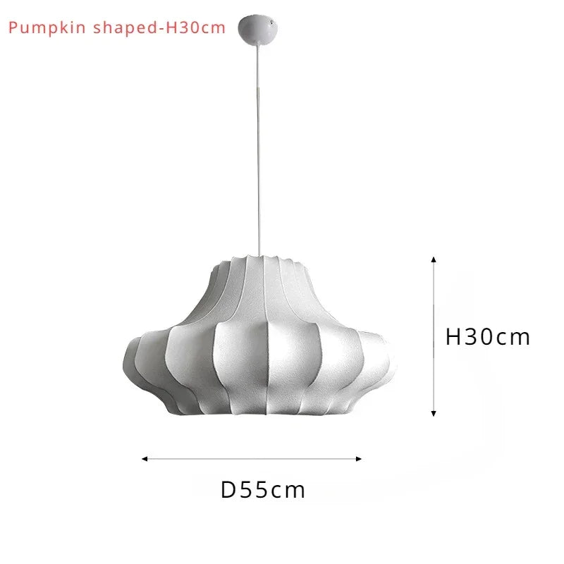 Noguchi Isamu Style Rice Paper Pendant Light - Japanese Wabi-Sabi Ball Ceiling Chandelier Lamp Fixture for Bedroom, Living Room & Restaurant