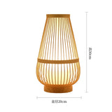 Bamboo Woven Products Simple Bedroom Study Table Lamp Bedside Table Lamp Bamboo art Warm Decoration Desktop Japanese Table Lamp