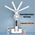 3In1 Multifunctional Desk Lamp LED Desk Lamp Four-Head Folding With Fan Calendar Clock USB Rechargeable Reading Office Desk Lamp