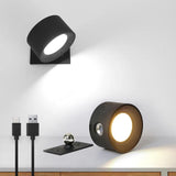 Modern Indoor Wall Lamp Magnetic 360 Projector Rechargeable Sconce Home Lighting Bedroom Living Room Aisle Decor LED Wall Light