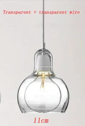 Modern Pendant Light Simple Creative Dining Room Clothing Store Flower Shop Glass Chandeliers E27 Edison Decorative Light Bulb