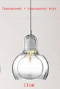Modern Pendant Light Simple Creative Dining Room Clothing Store Flower Shop Glass Chandeliers E27 Edison Decorative Light Bulb