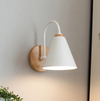 Bedside Wall Lamp Bedroom Wall Light Sconce for Kitchen Restaurant Modern Wall Lamp Nordic Macaroon Sconces Wooden Wall Lights