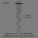 Minimalist Style LED Ppendent Lamp Double Layered Attic Chandelier Villa Staircase Pendant Light Living Room Kitchen Pendant