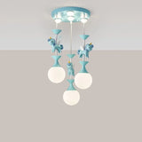 Children's Carousel LED Penadant Chandeliers for Princess Room Bedroom Living Room Hanging Lighting Decor Art Ceiling Lamps