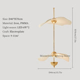 Lotus Leaf Hanging Lamps for Ceiling Staircase Restaurant Living Room Pendant Light Hotel Lobby Chandelier Room Decor Mood Light