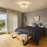 Modern Luxury Living Room Crystal LED chandelier Dandelion Firefly Bedroom Light Lighting Ceiling Pendant Lamp Home Decoration