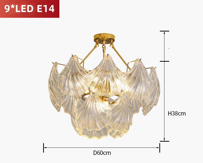 Living Room Pendant Light Post-modern Minimalist Luxury Bedroom  Creative Shell Crystal Glass Master Bedroom Dining Room Light