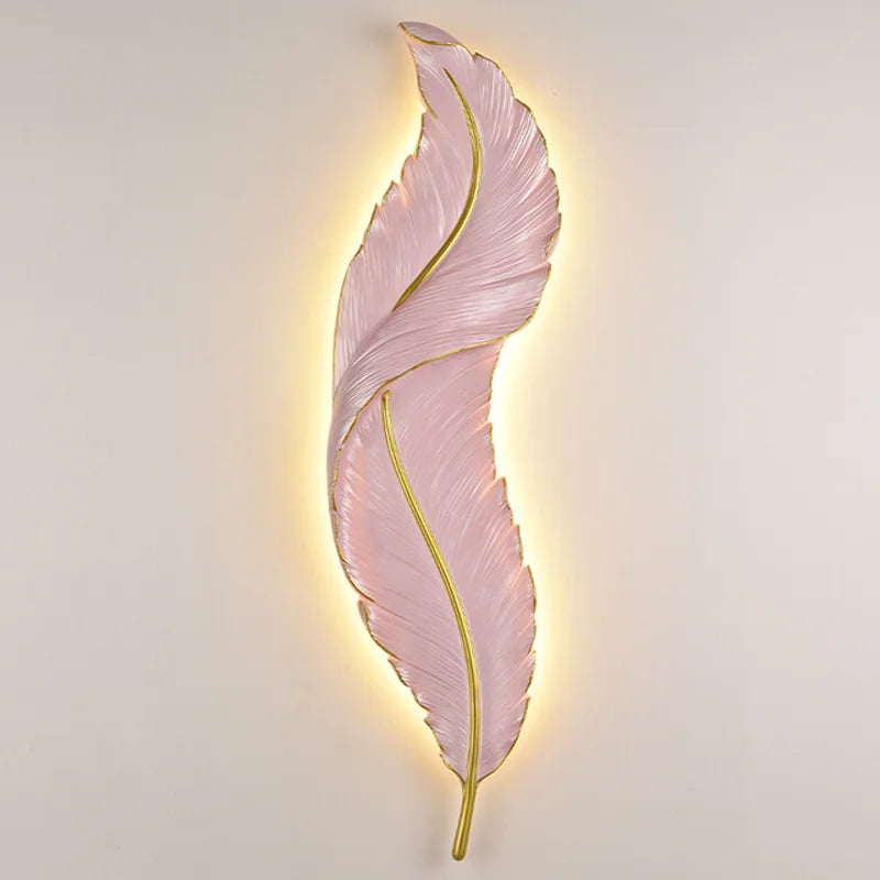 interior wall lamp Nordic decoration modern luxury lamp bedroom LED feather wall lamp bedside living room wall decoration home