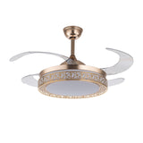 Blade LED Retractable Blades Ceiling Fan with Remote Control and Light Kit Included Home Decor