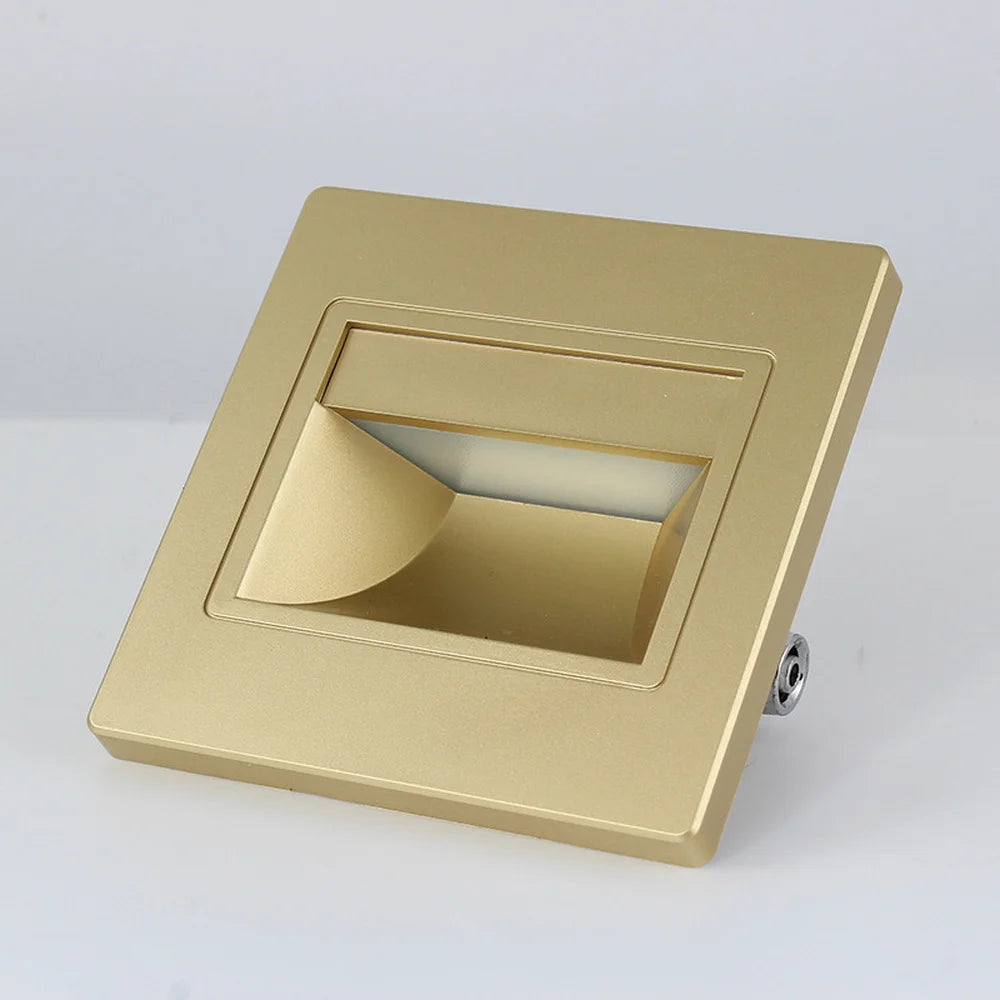 Night Foyer Intelligent Lamp PIR Motion Detector Sensor COB LED Stair Light Recessed Step Ladder Kitchen Foyer Wall Footlight