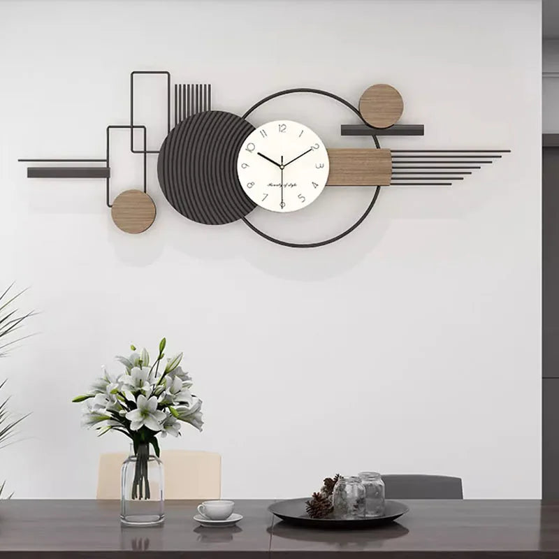 Art Mural Wall Clocks Luxury Living Room Interior Aesthetic Big Size Wall Watch Minimalist Creative Relog De Pared Home Decors