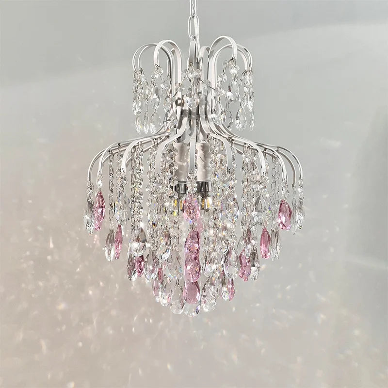 Modern Luxury Colorful Crystal Bedside Led Pendant Lights Home Decor Bedroom E14 Suspend Lamp Bar Hanging Lamp Led Luminarias