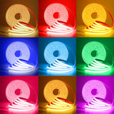 IP68 Waterproof COB LED Neon Strip Light (12V / 24V, 320 LEDs/m) - Flexible Outdoor Garden Decor Ribbon Tape in White, Red, Blue, Green & Pink