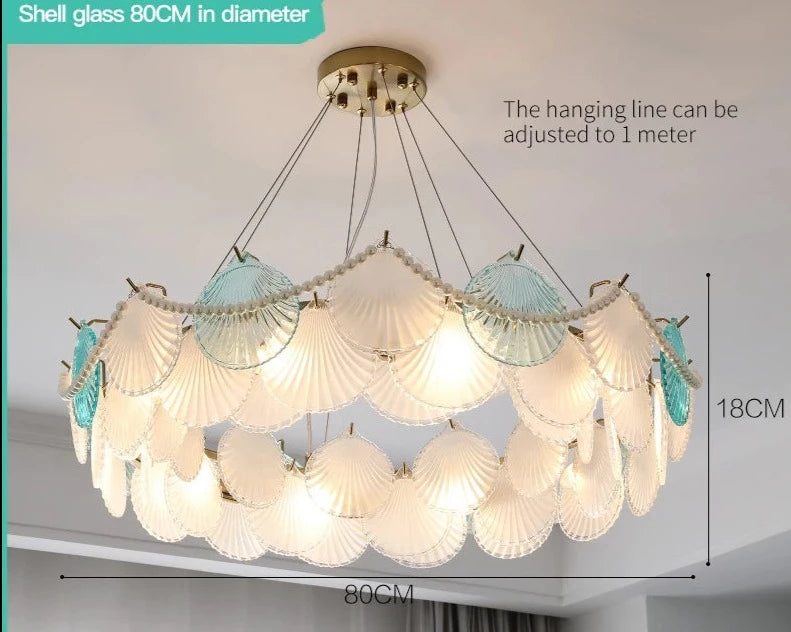 French Lamp Cream Wind Lamps Modern Simple Children&#39;s Room Bedroom Lamp Ceiling Lamp Net Red Shell Lamp 2023 New Light Luxury