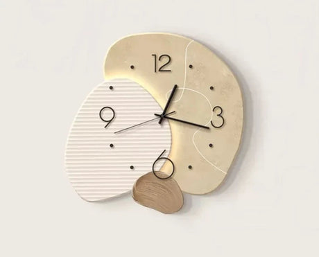 New wabi-Sabi restaurant clock wall clock Home quiet with led lights clock living room background wall decoration