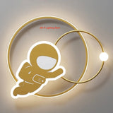 New Designer Home Warm Children's Room Ceiling Light Creative Simple Modern Personality Astronaut Boys Girls Bedroom Lighting