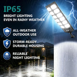 Solar Outdoor Street Light IP65 Waterproof - Wall-Mounted LED Motion Sensor Floodlight with Remote Control & Dusk-to-Dawn Auto Sensor