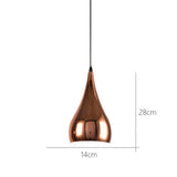 Rose Gold Electroplating Mirror Globe Pendant Lamp - E27 Glass Ball Light