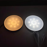 LED Under-Cabinet Puck Light with 5V USB Switch - Compact Spot Lamp for Display Cases, Shelves & Camper Vans