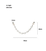 2026 Trendy Pearl Necklace Design LED Dimmable Chandelier Balls Staircase 6 m Long Suspension Luminaire Lampen For Living Room