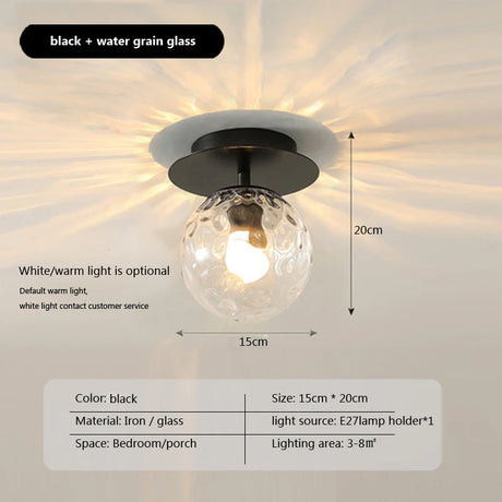 Modern E27 LED Glass Ceiling Lamps Cheap For Restaurant Aisle Corridor Balcony Decoration Luxury Led Ceiling Light