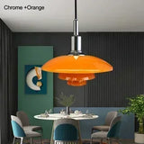 Designer Dish Glass Pendant Lighting Nordic Bedroom Hotel Home Decoration  Fixtures Three-layer White Gold Silver
