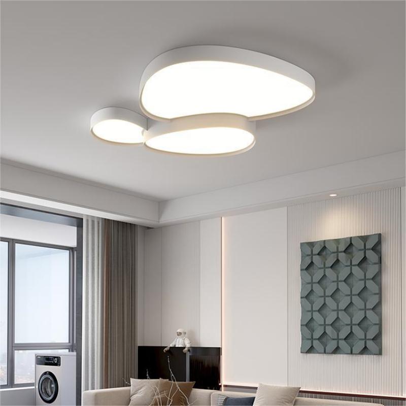 Modren LED Ceiling Lamps Living Dining Room Study Bedroom Nordic Minimalist Acrylic Black White Home Decor Lustre Lights Fixture